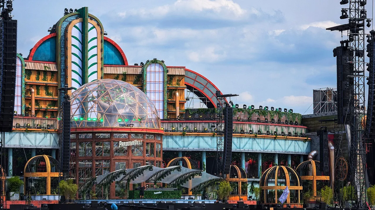 The « Bill's Greenhouse » Mainstage, a giant greenhouse under a glass dome, on 19 July 2024.