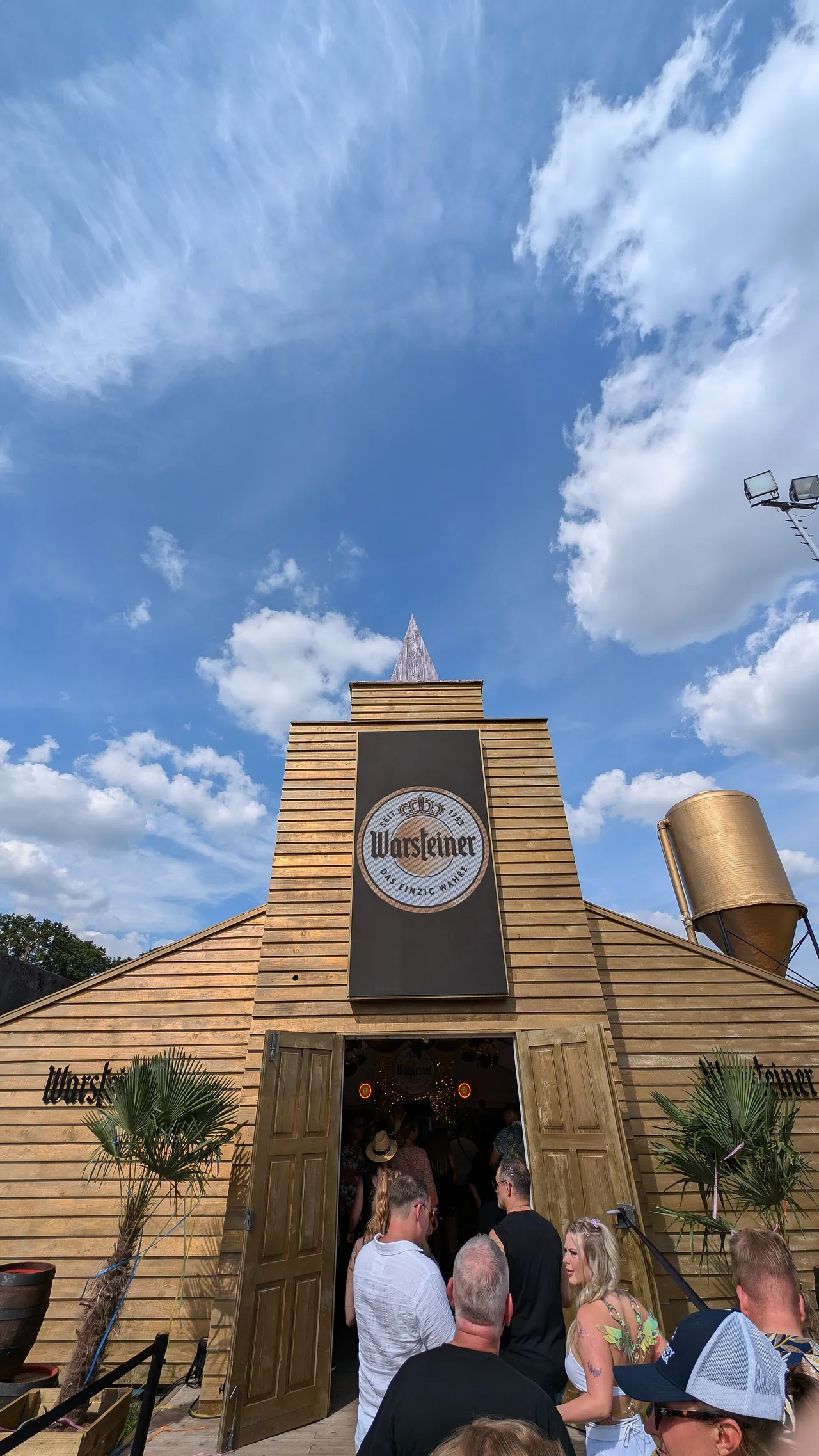 The Warsteiner Parooka Church, the wooden chapel where people get married during the festival, on 19 July 2024.