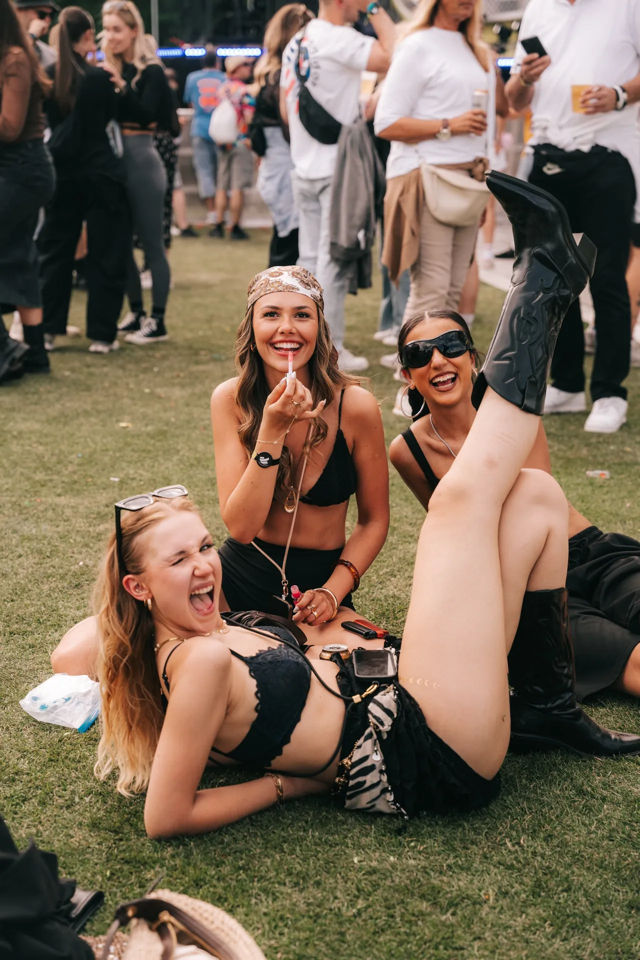 Festivalgoers on the lawn on Saturday 6 June 2026.