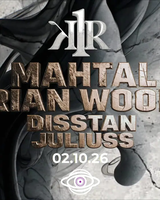 Affiche officielle de 1kr Invite Mahtal / Rian Wood (Studio Saglio, Strasbourg, France, 2 octobre 2026)