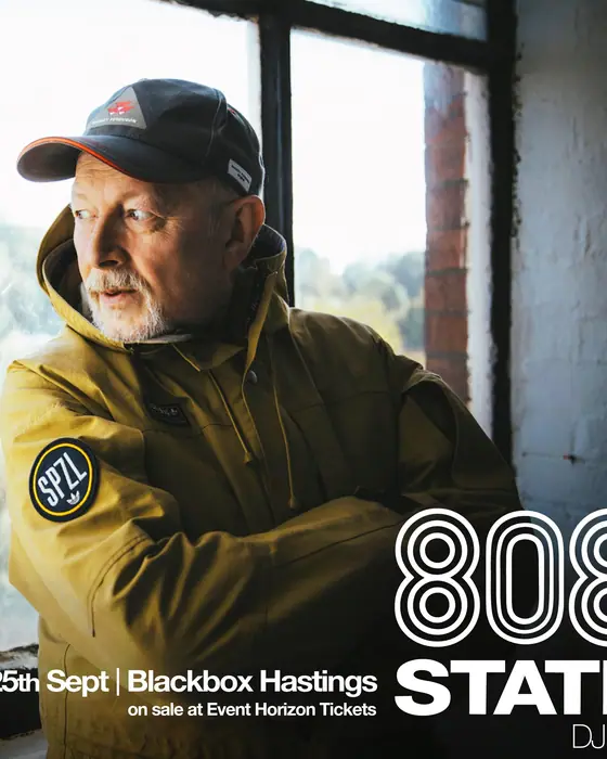 Affiche officielle de 808 State (Blackbox, Hastings, Royaume-Uni, 25 septembre 2026)