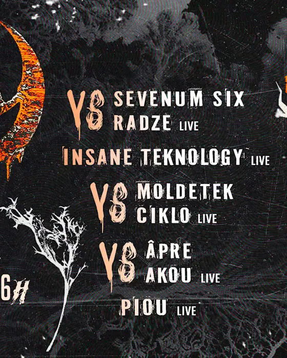 Official poster for Acidnight XXL - 100% Live (DIEZE WAREHOUSE, Montpellier, France, 7 November 2026)