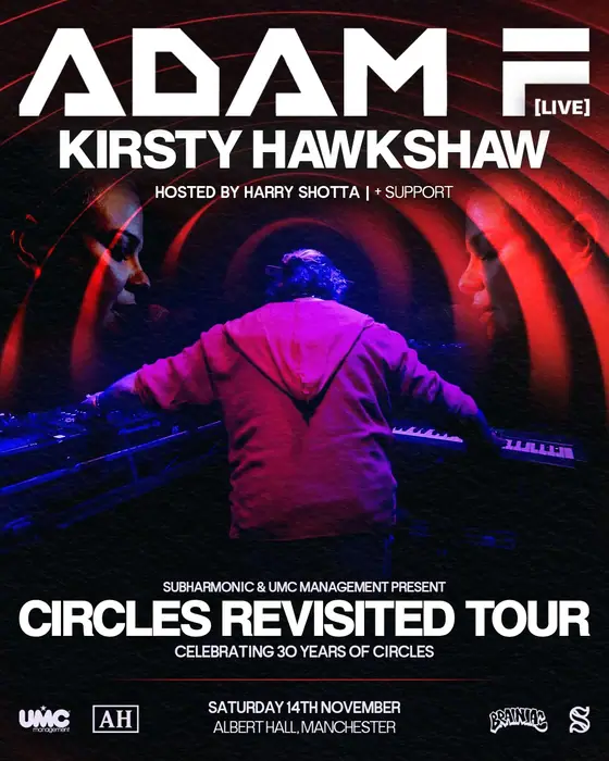 Affiche officielle de Adam F [LIVE] - Circles Revisited Tour (Albert Hall, Manchester, Royaume-Uni, 14 novembre 2026)