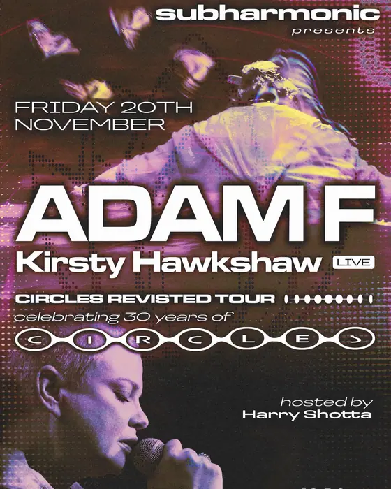 Affiche officielle de Adam F [LIVE] - Circles Revisited Tour à The Dome At Grand Central Hall (The Dome At Grand Central Hall, Liverpool, Royaume-Uni, 20 novembre 2026)