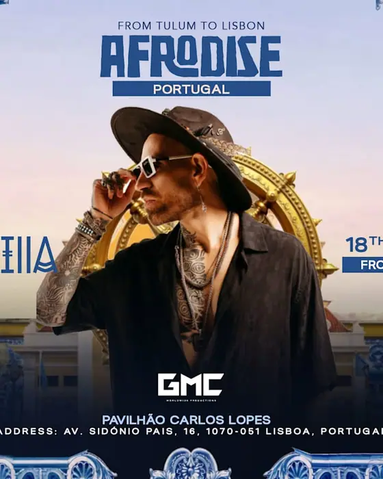 Official poster for Afrodise Lisboa (Pavilhão Carlos Lopes, Lisbon, Portugal, 18 October 2026)