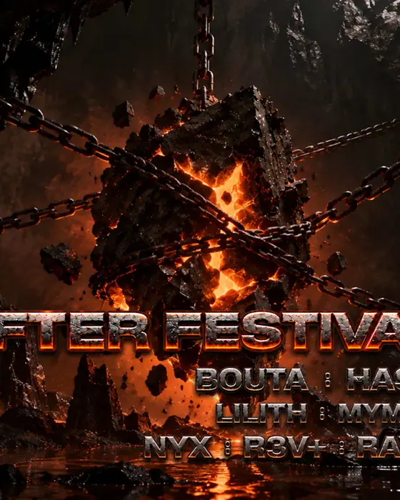 Affiche officielle de After Festival // Bouta - Hass - Lilith - Myman - Nyx - R3v+ (Hangar DS, Bordeaux, France, 16 octobre 2026)