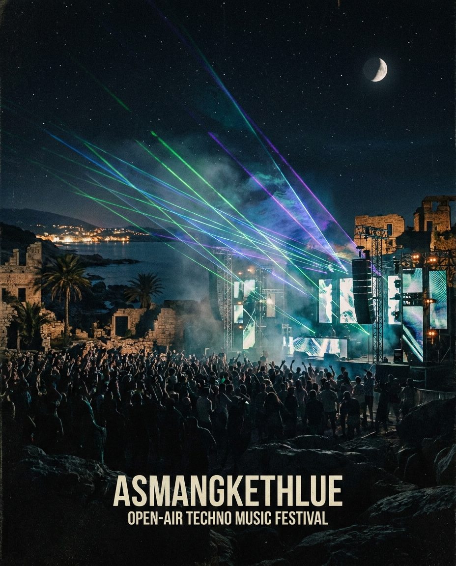 Illustrative key visual for Glitch Festival (Gianpula Fields, Ħaż-Żebbuġ, Malta, 12 August 2026)