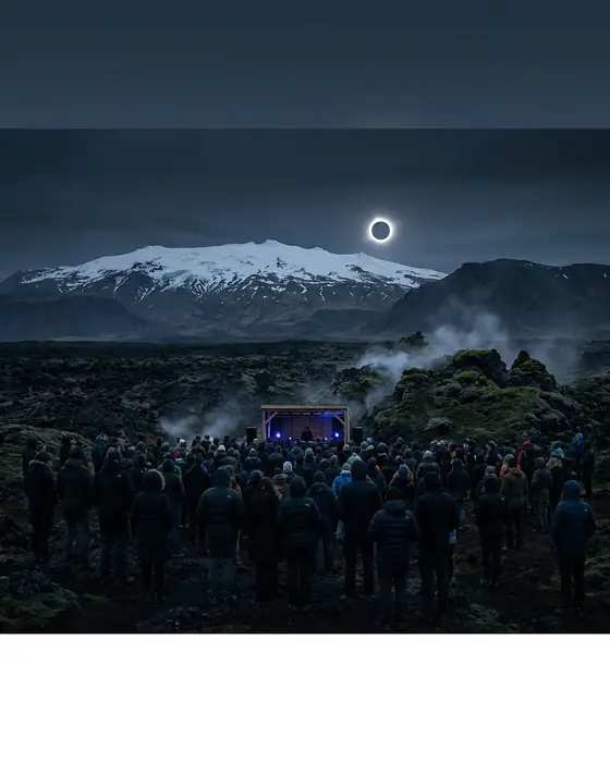 Visuel d'illustration de Iceland Eclipse (Snæfellsnes, sous le Snæfellsjökull, Hellissandur, Islande, 12 août 2026)