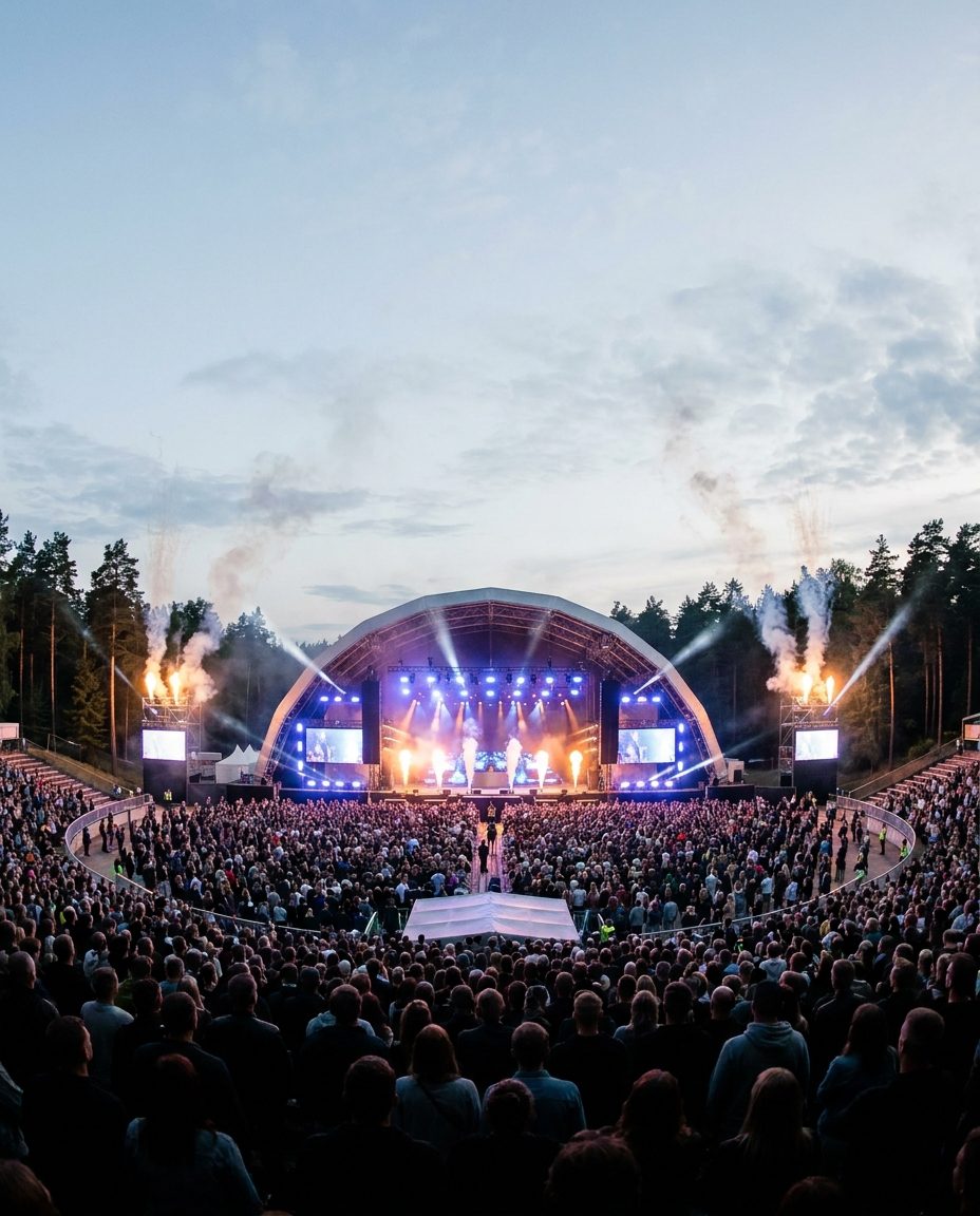 Illustrative key visual for Positivus : Calvin Harris (Mežaparka Lielā estrāde, Riga, Latvia, 6 August 2026)