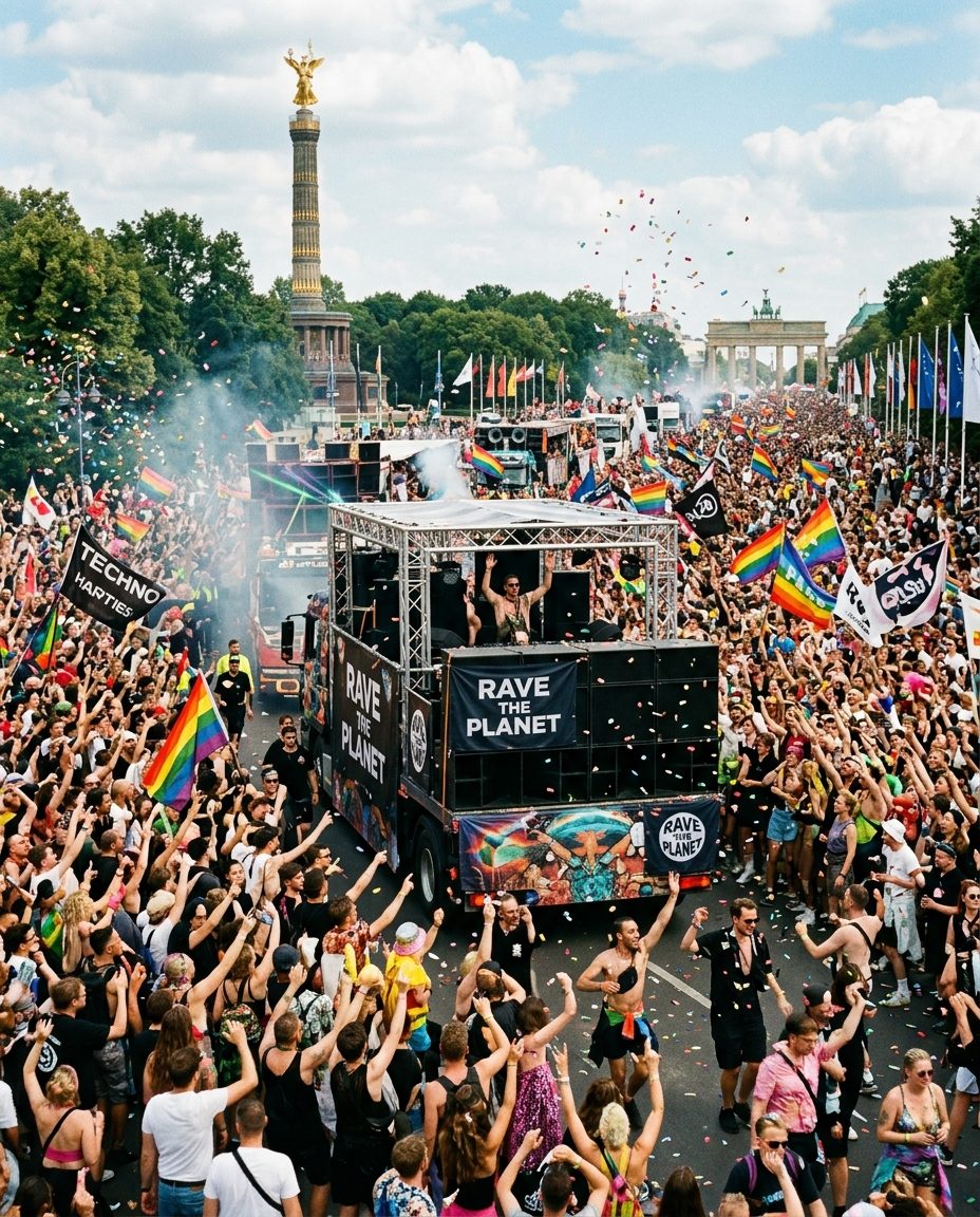 Visuel d'illustration de Rave The Planet Parade (Straße des 17. Juni, Berlin, Allemagne, 15 août 2026)
