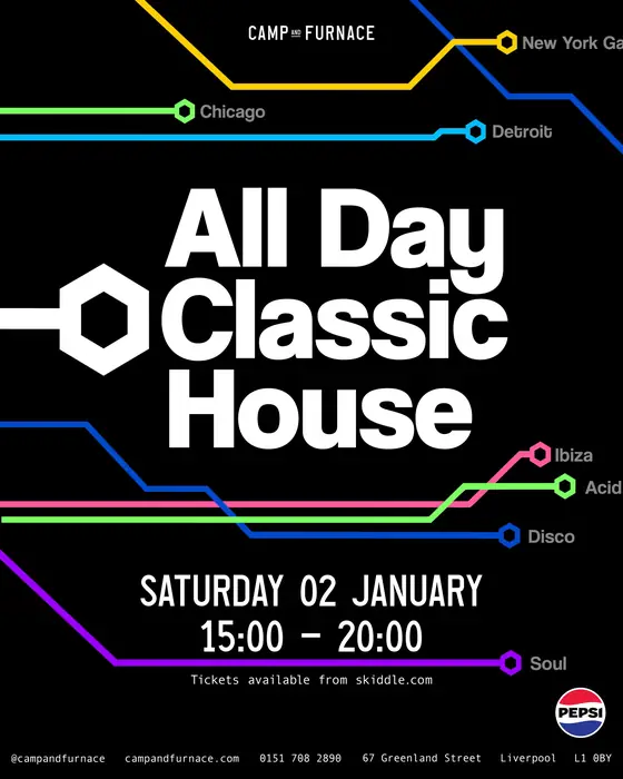 Affiche officielle de All Day Classic House (Camp And Furnace, Liverpool, Royaume-Uni, 2 janvier 2027)