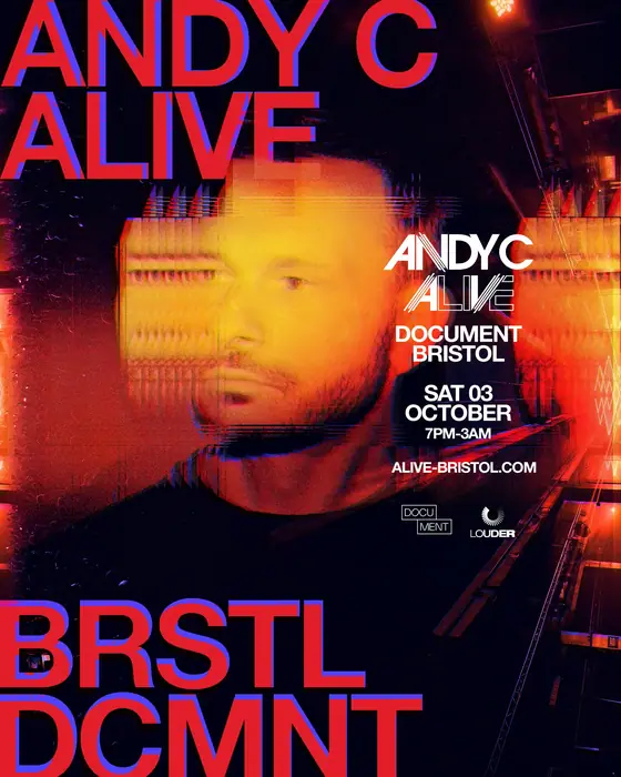 Affiche officielle de Andy C: AliVe (DOCUMENT, Bristol, Royaume-Uni, 3 octobre 2026)