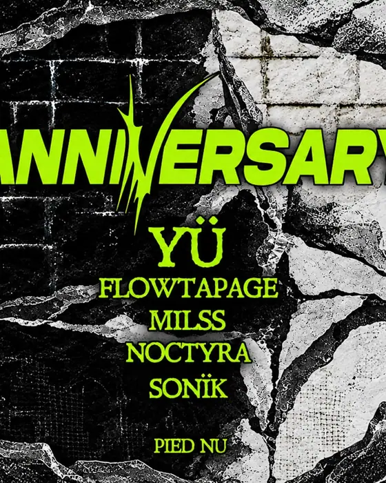 Official poster for Anniversary II (PiedNu, Le Havre, France, 24 October 2026)