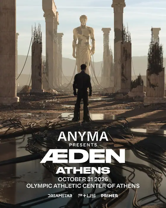 Affiche officielle de Anyma · ÆDEN à Athènes (OAKA, Athens, Grèce, 31 octobre 2026)