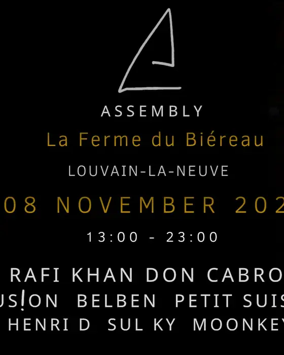 Affiche officielle de Assembly 001 - Ferme Du Biéreau (Ferme du Biéreau, Ottignies-Louvain-la-Neuve, Belgique, 8 novembre 2026)