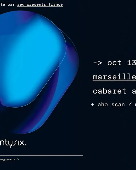 Affiche officielle de Autechre au Cabaret Aléatoire (Cabaret Aléatoire, Marseille, France, 13 octobre 2026)
