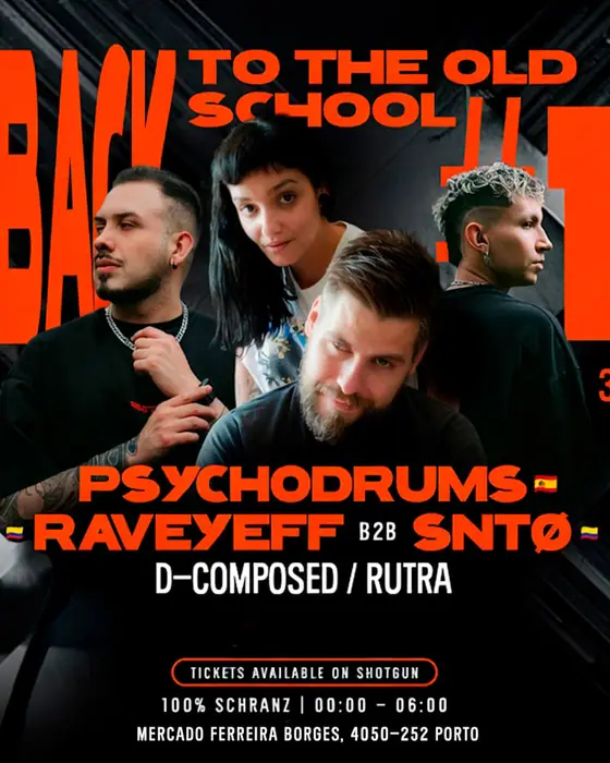 Affiche officielle de Back To The Old School #1 (Hard Club, Porto, Portugal, 3 octobre 2026)