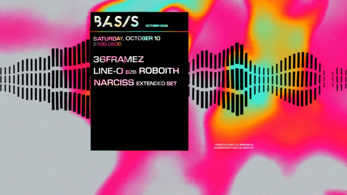 Official poster for BASIS Vinyl Special w/ Narciss (BASIS, Oudegracht aan de Werf 97, Utrecht, Netherlands, 10 October 2026)