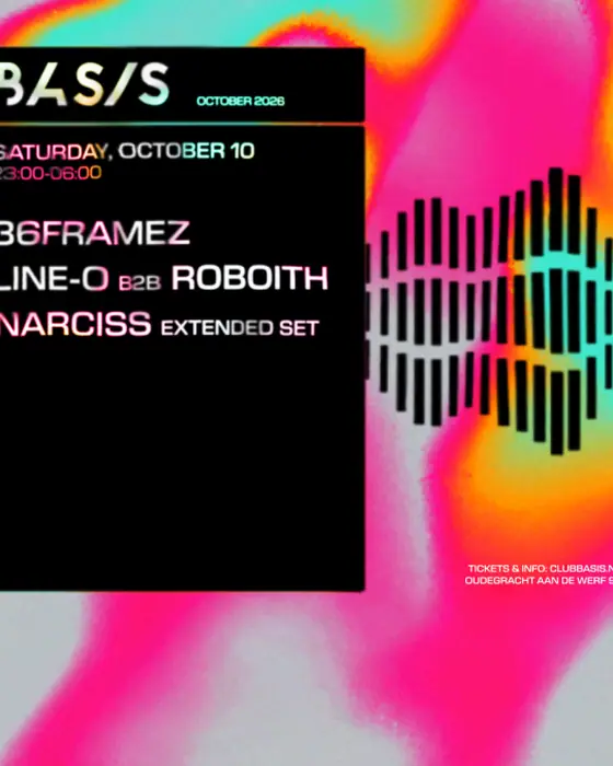 Affiche officielle de BASIS Vinyl Special w/ Narciss (BASIS, Oudegracht aan de Werf 97, Utrecht, Pays-Bas, 10 octobre 2026)