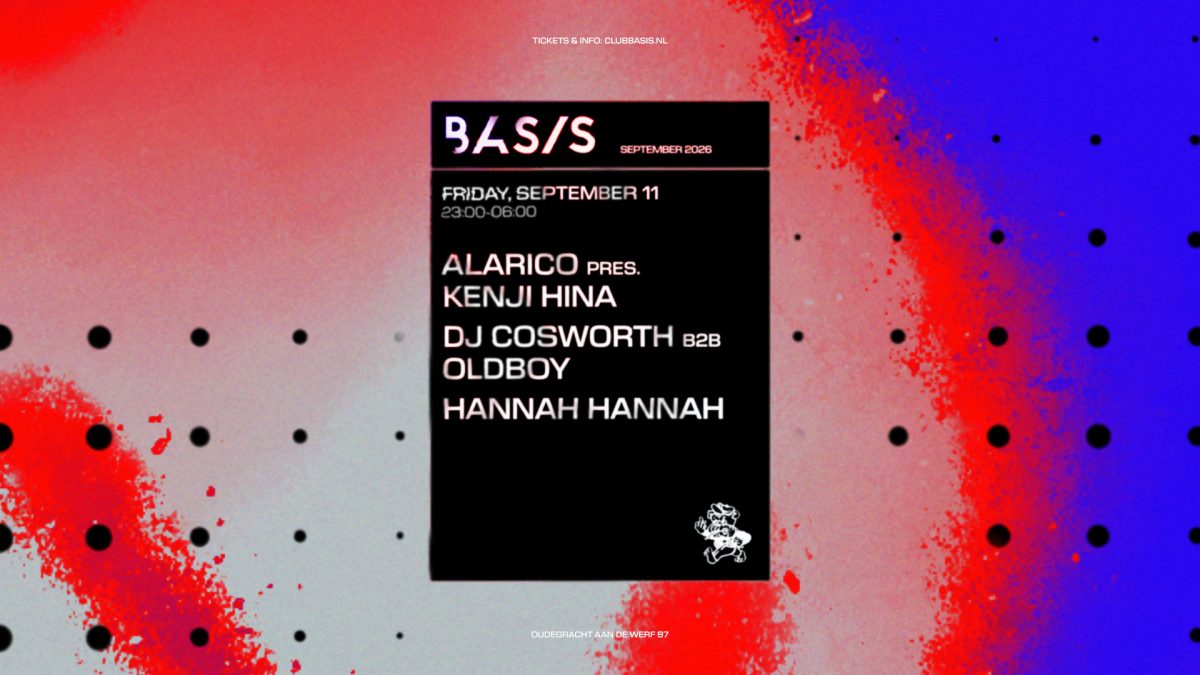 Official poster for BASIS x HARDLINE w/ Alarico (BASIS, Oudegracht aan de Werf 97, Utrecht, Netherlands, 11 September 2026)