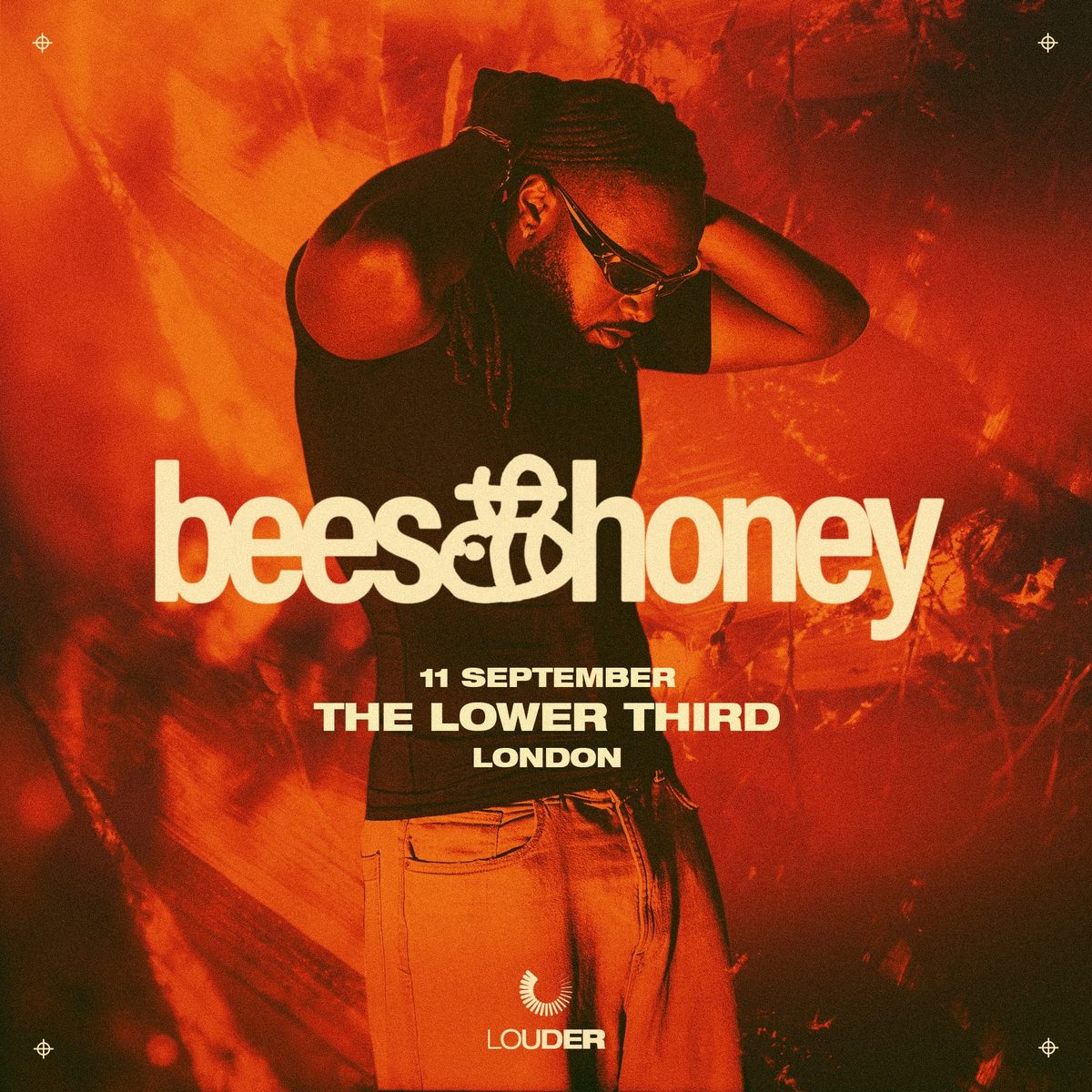 Affiche officielle de Bees & Honey (The Lower Third, London, Royaume-Uni, 11 septembre 2026)