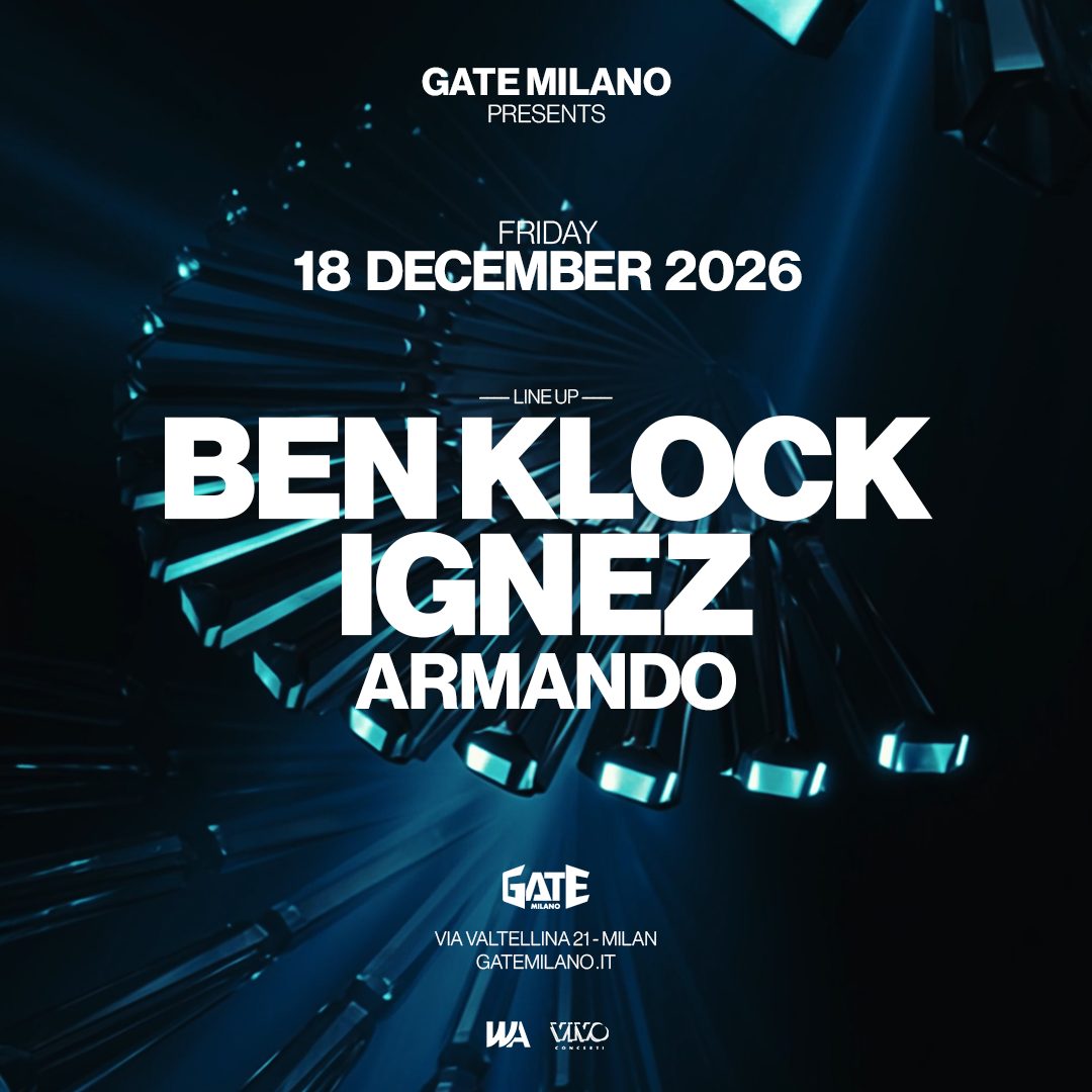 Affiche officielle de Ben Klock & Ignez · Gate Milano (Gate Milano, Milan, Italie, 18 décembre 2026)
