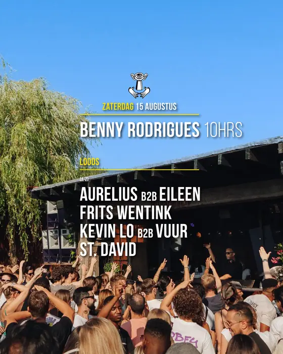 Official poster for Benny Rodrigues 10HRS à Thuishaven (Thuishaven, Amsterdam, Netherlands, 15 August 2026)