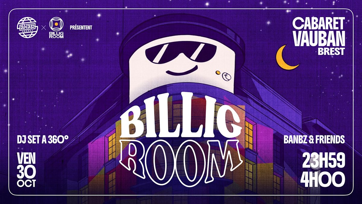 Official poster for Billig Room #22 Brest - Banbz & Friends (Cabaret Vauban, Brest, France, 30 October 2026)
