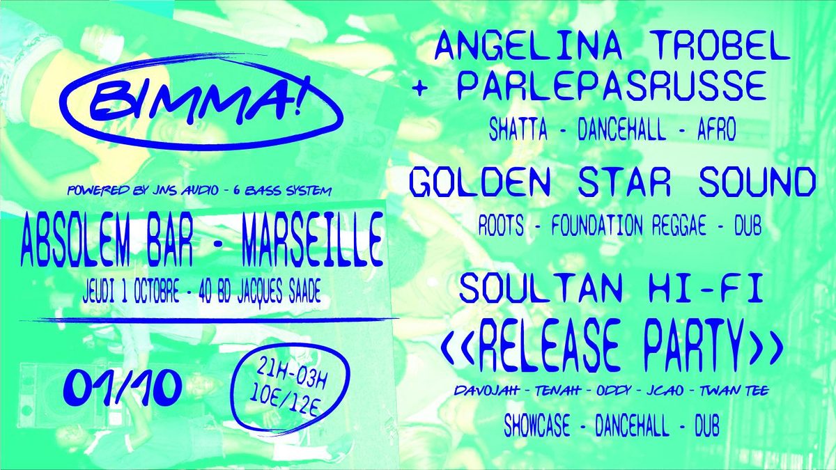 Official poster for Bimma! (Absolem Marseille, Marseille, France, 1 October 2026)
