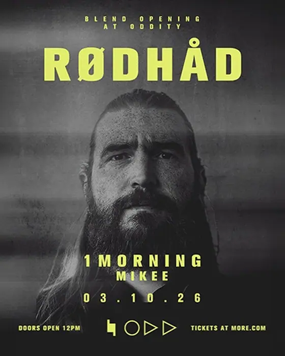 Affiche officielle de Blend · Rødhåd à Oddity (Oddity Club, Athens, Grèce, 3 octobre 2026)