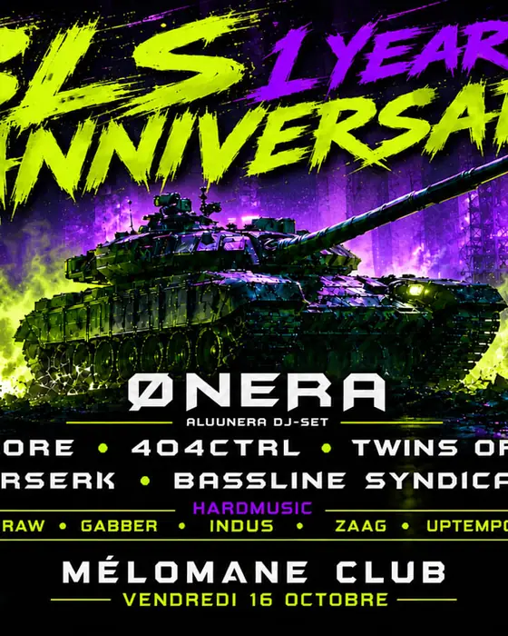 Affiche officielle de Bls Anniversary [Ønera & More] (Mélomane Club, Montpellier, France, 16 octobre 2026)