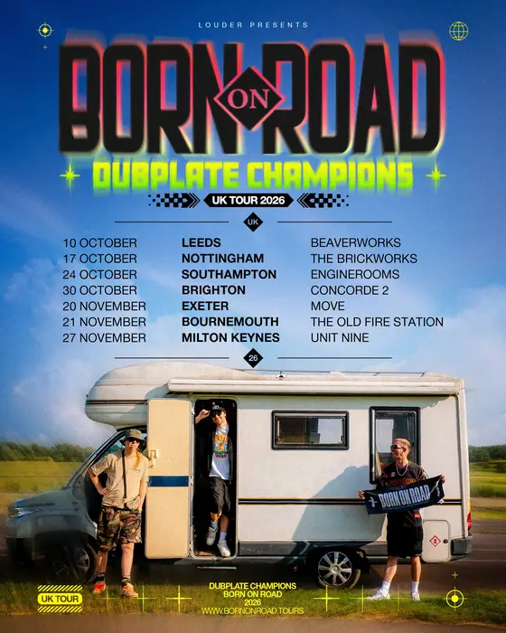 Affiche officielle de Born on Road (Concorde 2, Brighton, Royaume-Uni, 30 octobre 2026)