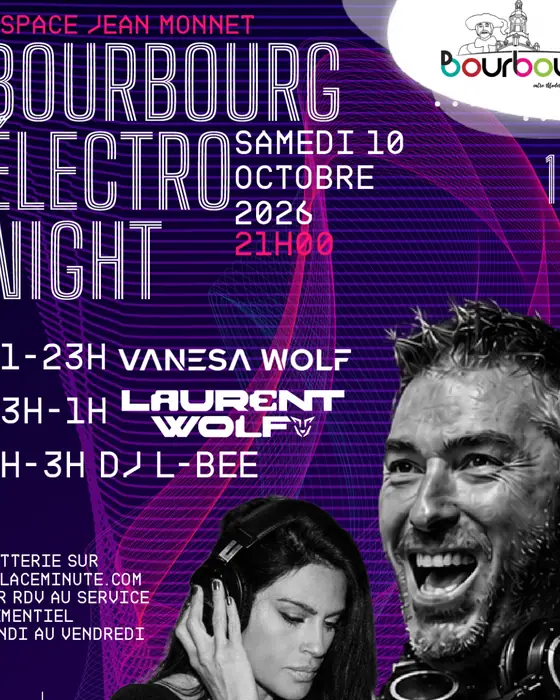 Affiche officielle de Bourbourg Électro Night (Espace Jean Monnet, Bourbourg, France, 10 octobre 2026)