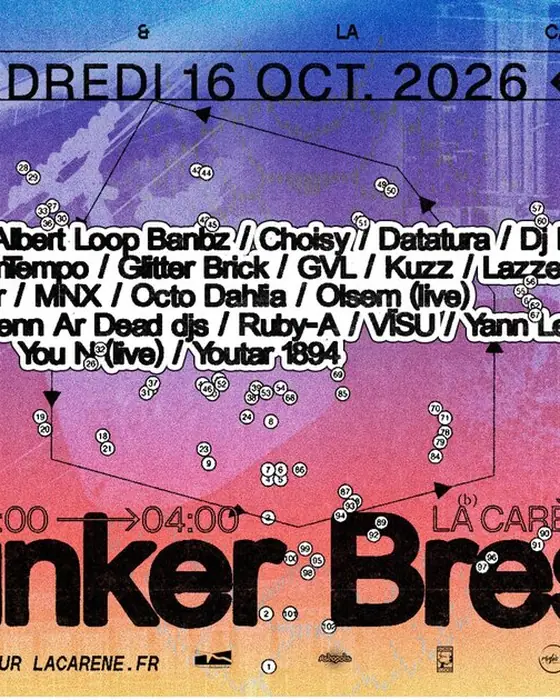 Affiche officielle de Bunker Brestois (La Carène, Brest, France, 16 octobre 2026)