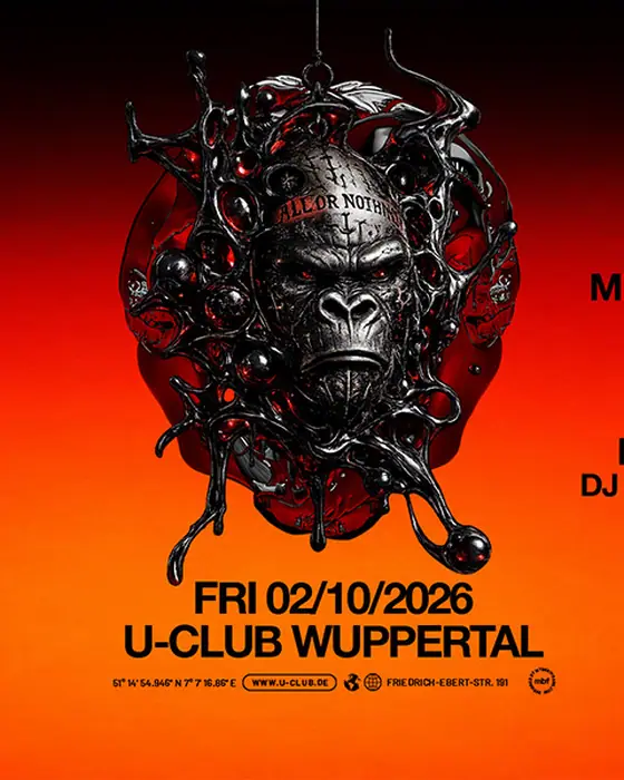 Affiche officielle de Butan Boiler Edition (U-Club, Wuppertal, Allemagne, 2 octobre 2026)
