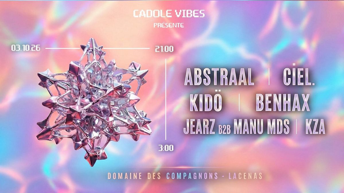Official poster for Cadole Vibes Act 2 (Domaine des Compagnons du Beaujolais, Lacenas, France, 3 October 2026)