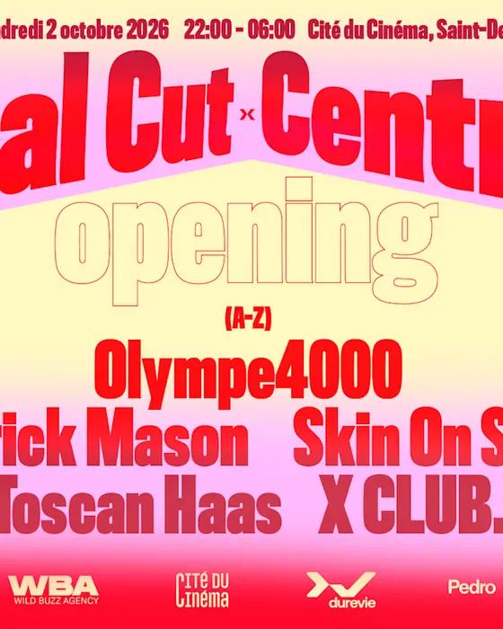 Official poster for Central X Final Cut W/ Patrick Mason, Skin On Skin, X Club. (Cité du Cinéma, Saint-Denis, France, 2 October 2026)