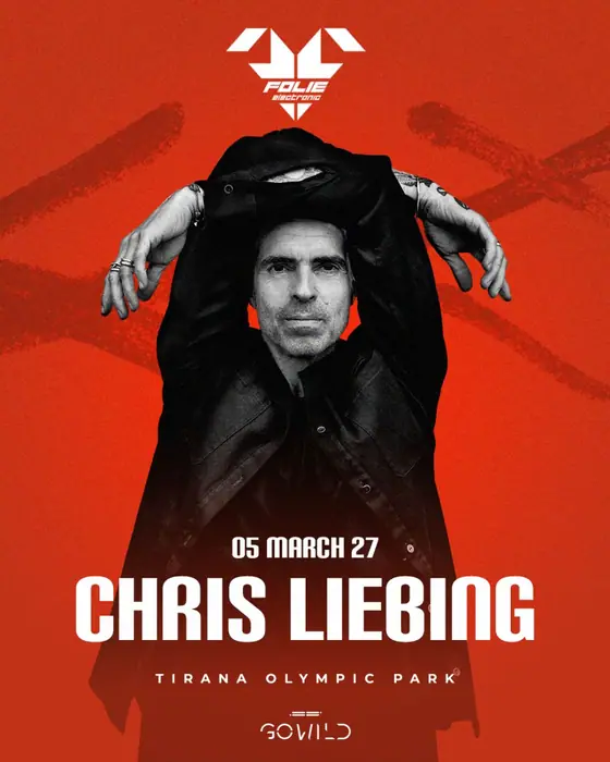 Affiche officielle de Chris Liebing au Tirana Olympic Park (Tirana Olympic Park, Tirana, Albanie, 5 mars 2027)