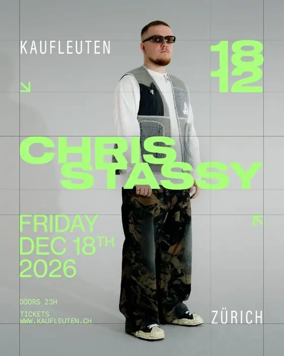 Photo of Chris Stussy au Kaufleuten (Kaufleuten, Zurich, Switzerland, 18 December 2026)