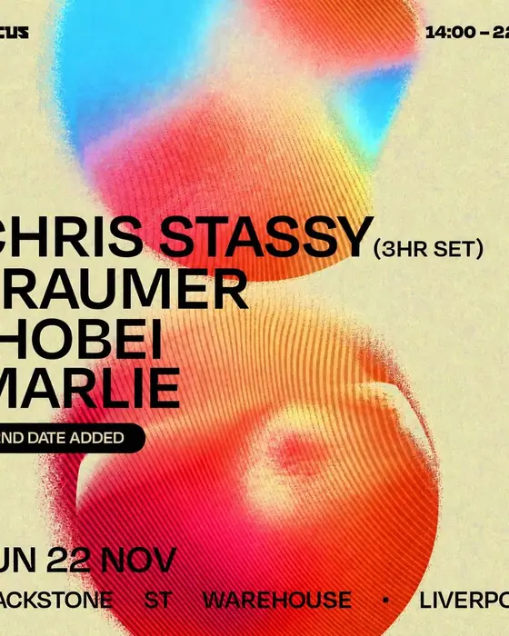 Affiche officielle de Circus Presents Chris Stassy Sun 22nd Nov Liverpool (Blackstone Street Warehouse, Liverpool, Royaume-Uni, 22 novembre 2026)