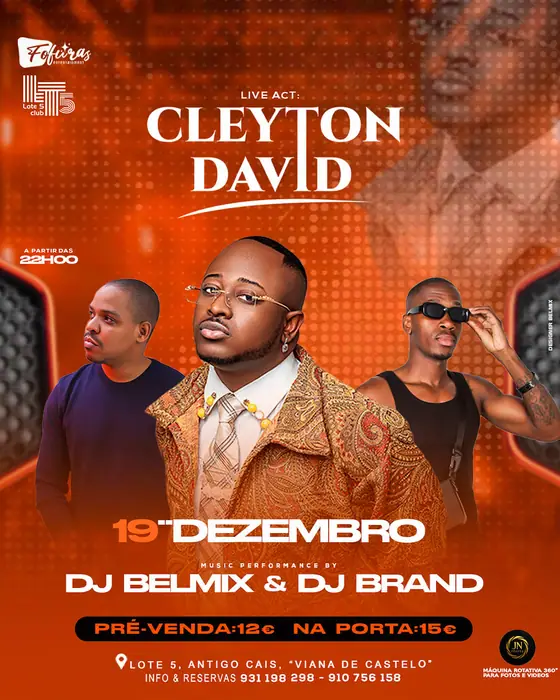 Affiche officielle de Cleyton David (Club Lote 5, Viana do Castelo, Portugal, 19 décembre 2026)