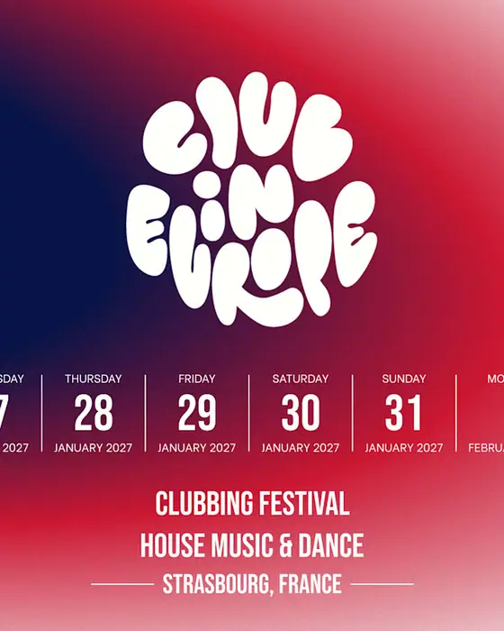 Official poster for Club In Europe - Festival (Les Ateliers Éclairés, Strasbourg, France, 27 January 2027)