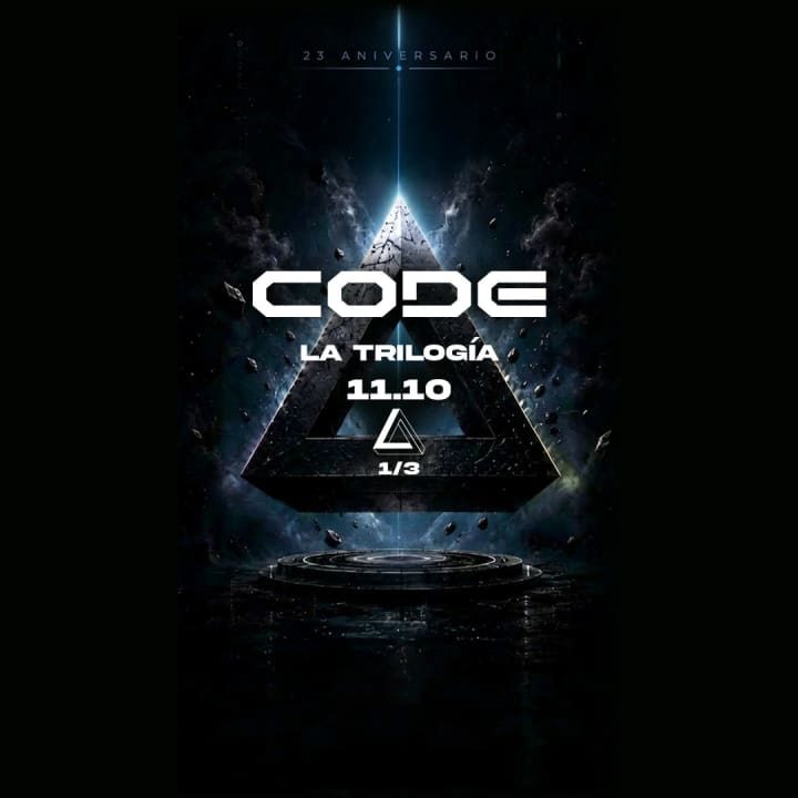 Affiche officielle de CODE 23 Aniversario - La trilogía, primera parte (Fabrik, Humanes de Madrid, Espagne, 11 octobre 2026)