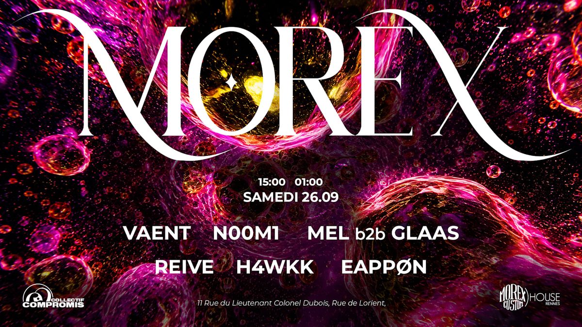 Official poster for Compromis X Morex (MOREX CUSTOM HOUSE : RESTAURANT & BAR, Vezin-le-Coquet, France, 26 September 2026)
