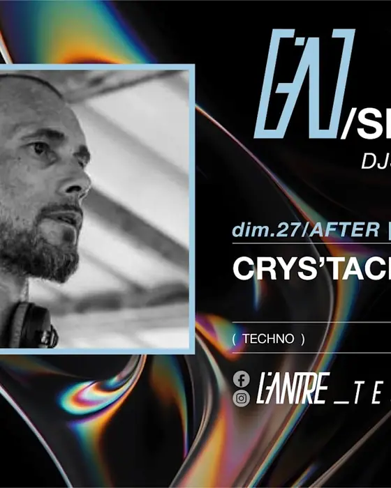 Affiche officielle de Crys’Tack — Techno (L'Antre Bar Electro Bar à Cocktails, Nice, France, 27 septembre 2026)