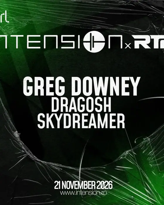 Affiche officielle de ctrl x inTension : Greg Downey (Control Club, Bucharest, Roumanie, 21 novembre 2026)