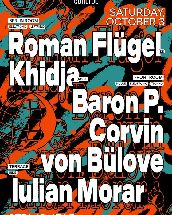 Official poster for ctrl18 : Roman Flügel (Control Club, Bucharest, Romania, 3 October 2026)