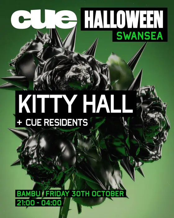 Affiche officielle de CUE Swansea - Halloween w. Kitty Hall - 30th Oct (Bambu Beach Bar, Swansea, Royaume-Uni, 30 octobre 2026)
