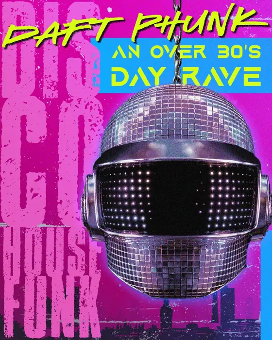 Affiche officielle de Daft Phunk - A disco day rave from the past to the future. (The Roxy, London, Royaume-Uni, 19 septembre 2026)