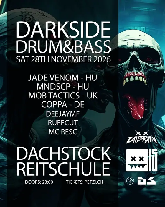 Official poster for Darkside au Dachstock (Dachstock, Bern, Switzerland, 28 November 2026)